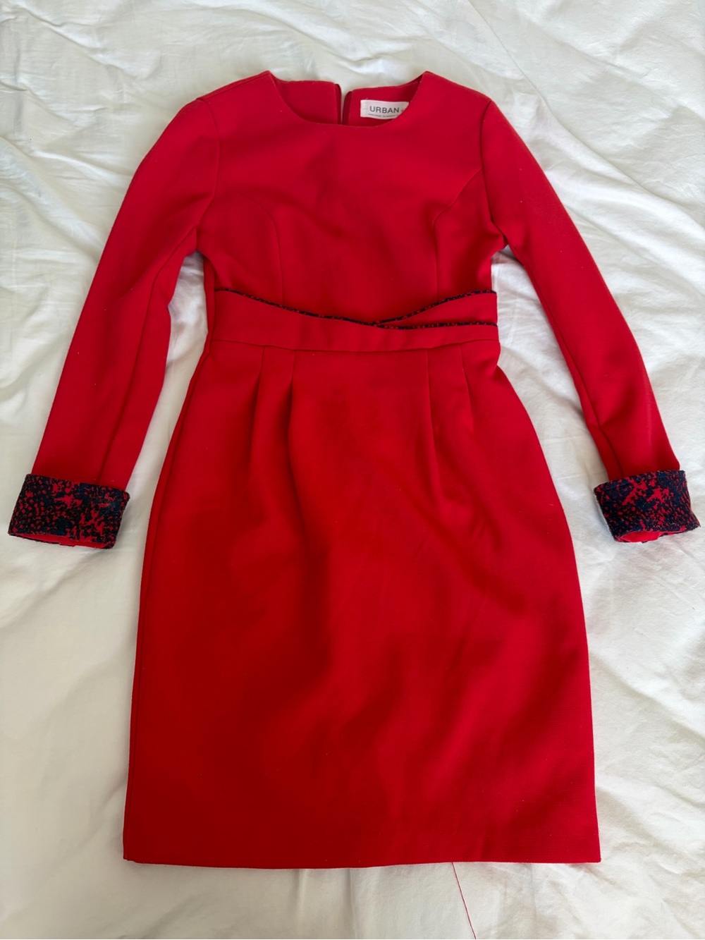 Urban Red Long-Sleeve Sheath Dress - Picture 2 of 6